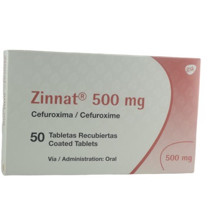 ZINNAT 500MG 50 TABLETAS C/U (CADA UNIDAD)