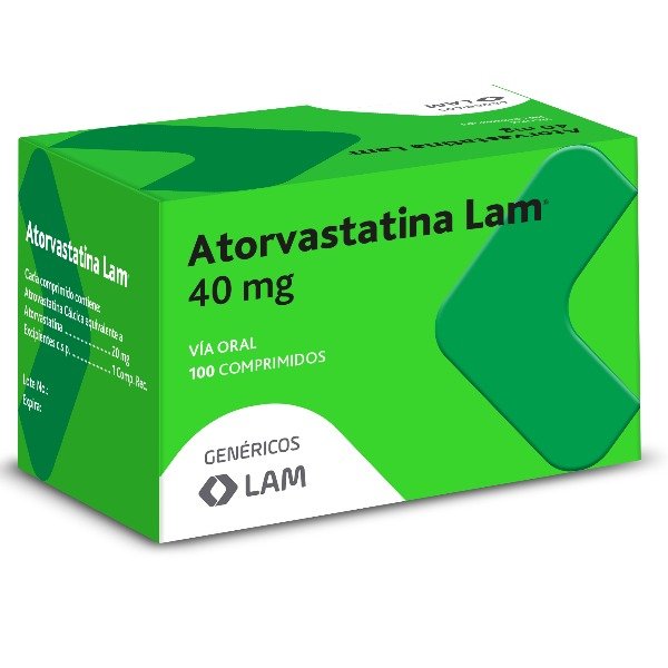 ATORVASTATINA LAM 40MG 100 COMPRIMIDOS C/B (CADA BLISTER)