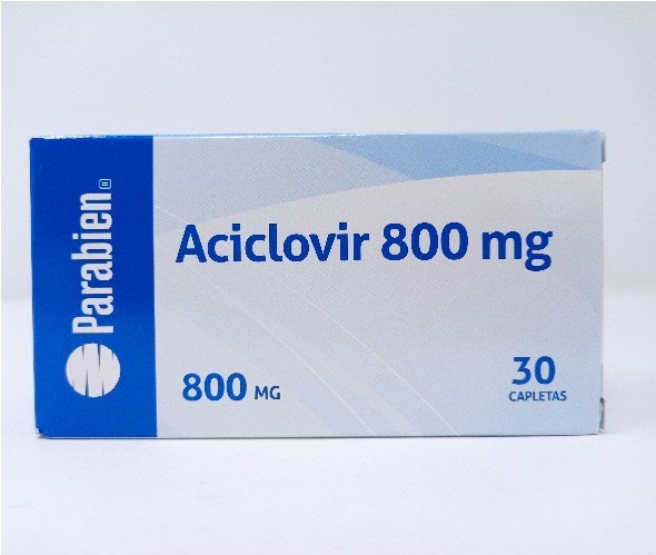ACICLOVIR PARABIEN 800MG 30 CAPLETAS C/U (CADA UNIDAD)