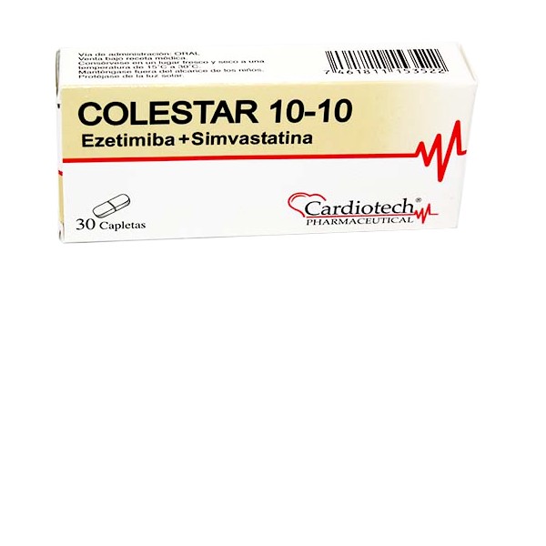 COLESTAR 10-10MG 30 CAPLETAS