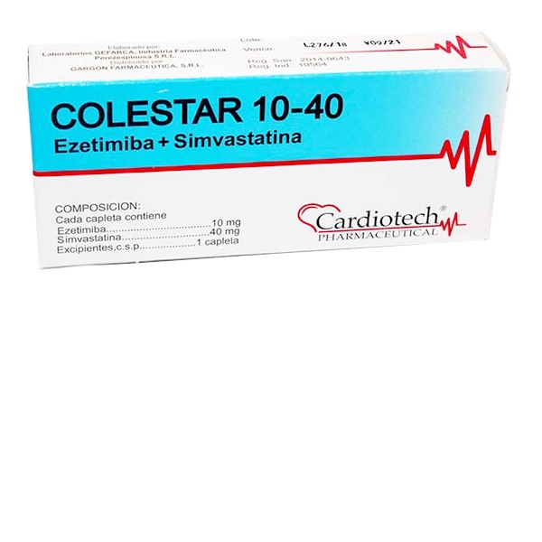 COLESTAR 10-40MG 30 CAPLETAS