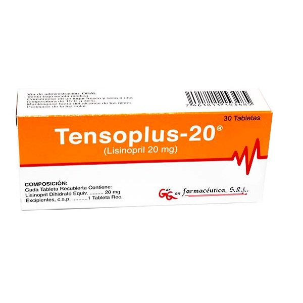 TENSOPLUS 20MG 30 TABLETAS