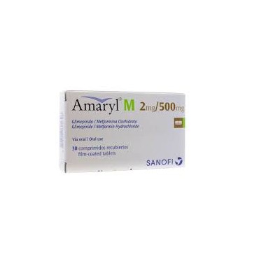 AMARYL M 2MG/500MG 30 COMPRIMIDOS