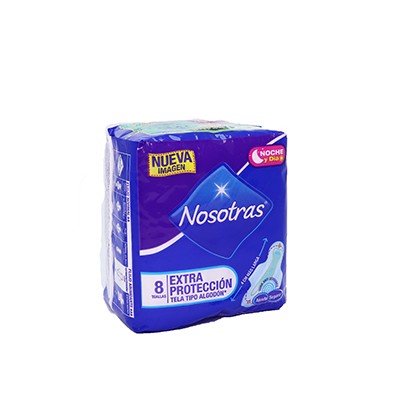 NOSOTRAS EXTRA PROTECCION TELA T/ALGODON 8 TOALLAS