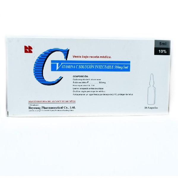 ACIDO ASCORBICO 10 AMPOLLAS 5ML C/U (CADA UNIDAD)***(VITAMINA C)