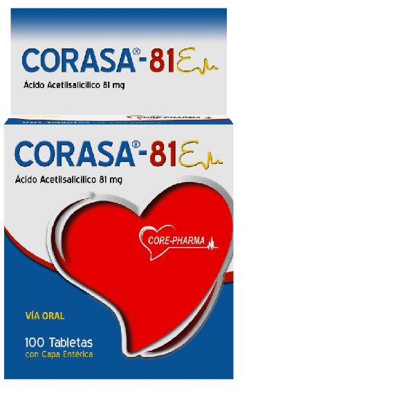 CORASA 81MG 100 TABLETAS C/B (CADA BLISTER)