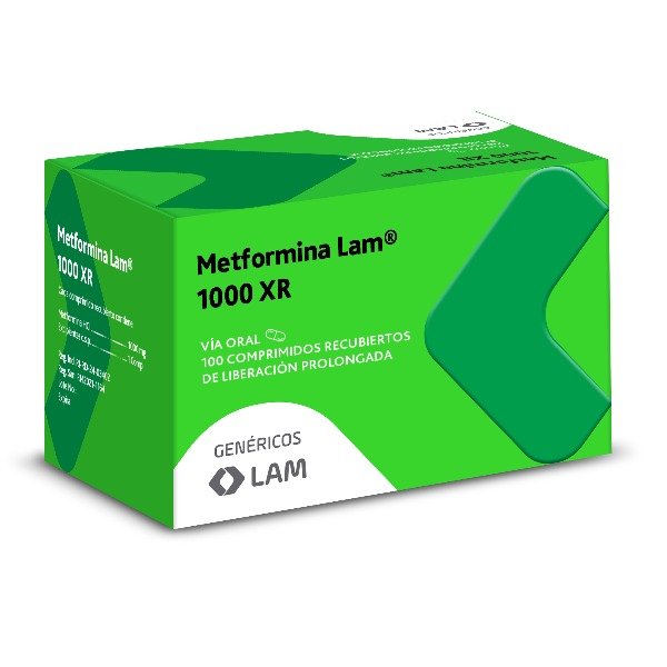 METFORMINA LAM XR 1000MG 100 COMPRIMIDOS C/B (CADA BLISTER)