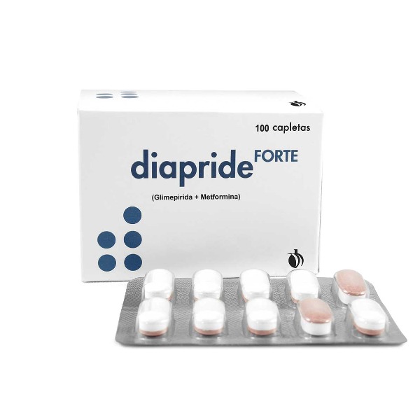 DIAPRIDE FORTE 500/2MG 100 TABLETAS C/B (CADA BLISTER)