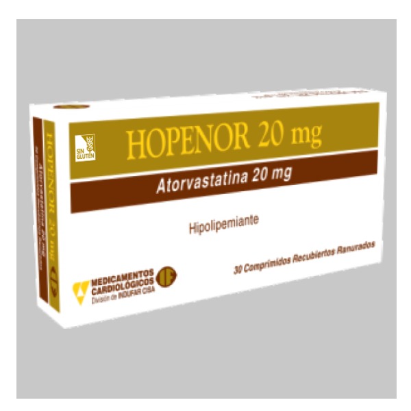 HOPENOR 20MG 30 COMPRIMIDOS
