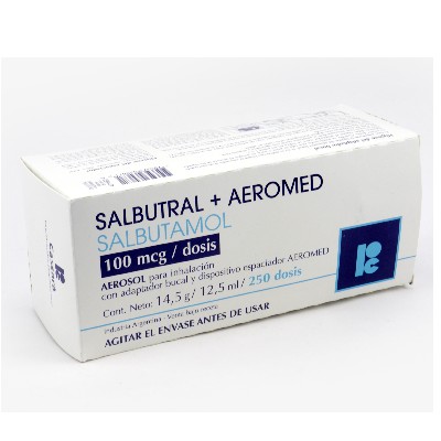 SALBUTRAL 250 DOSIS CAMARA ESPACIADORA