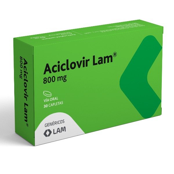 ACICLOVIR LAM 800MG 30 CAPLETAS C/U (CADA UNIDAD)