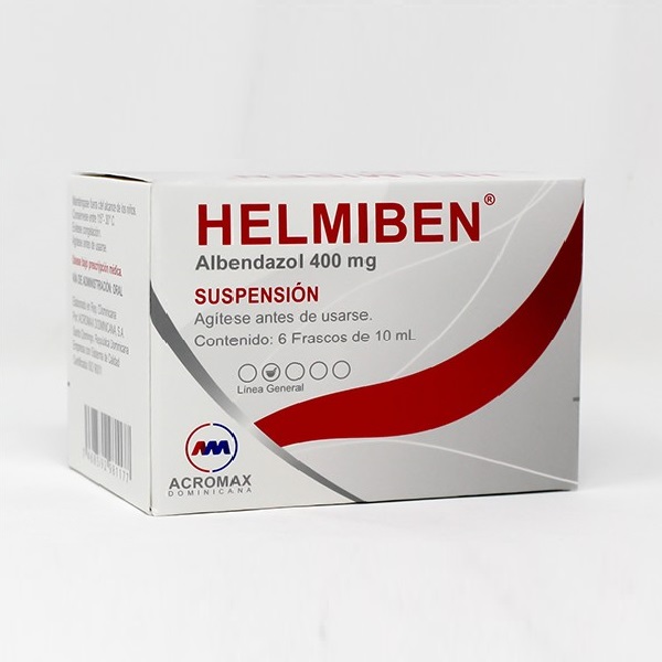 HELMIBEN SUSPENSION 10ML 6 FRASCOS C/U (CADA UNIDAD)