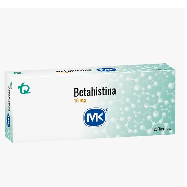 BETAHISTINA MK 16MG 20 TABLETAS