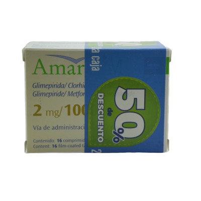 AMARYL M 2MG/1000MG 16 TABLETAS 1+1