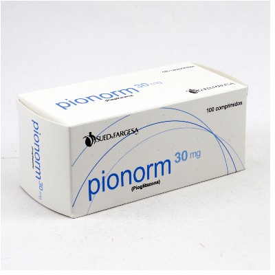 PIONORM 30MG 100 TABLETAS C/B (CADA BLISTER)