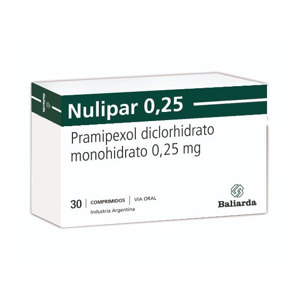 NULIPAR 0.25 MG 30 COMPRIMIDOS