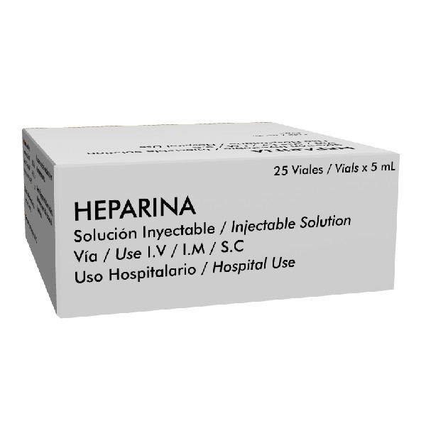 HEPARINA 25000 UI 5ML INYECTABLE* (5000 UI/ML)