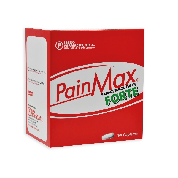 PAIN MAX FORTE 750MG 100 CAPLETAS C/B (CADA BLISTER)