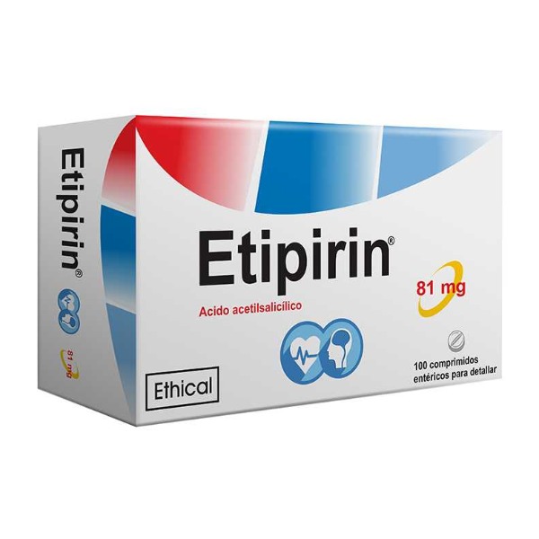 ETIPIRIN 81MG 100 COMPRIMIDOS C/B (CADA BLISTER)