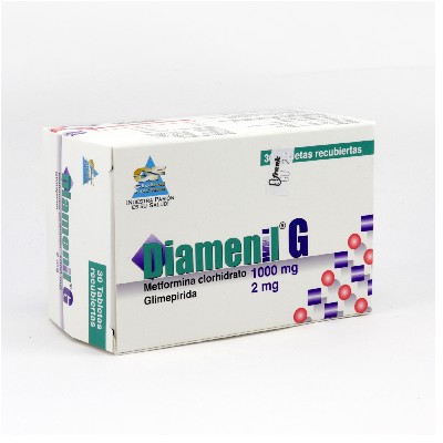 DIAMENIL G 1000/2MG 30 TABLETAS