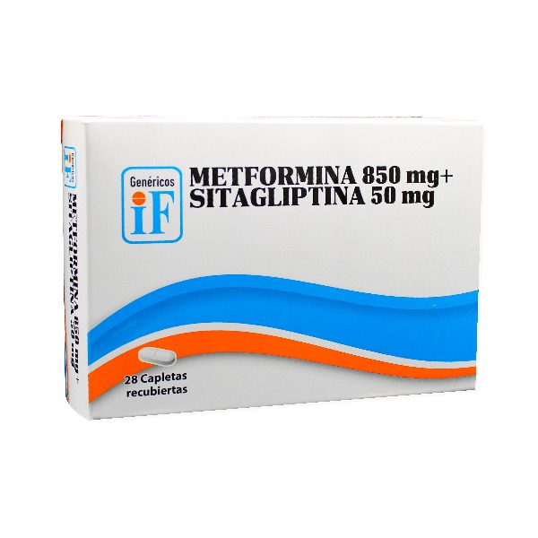 METFORMINA IF 850/5MG 100 CAPLETAS C/B (CADA BLISTER)