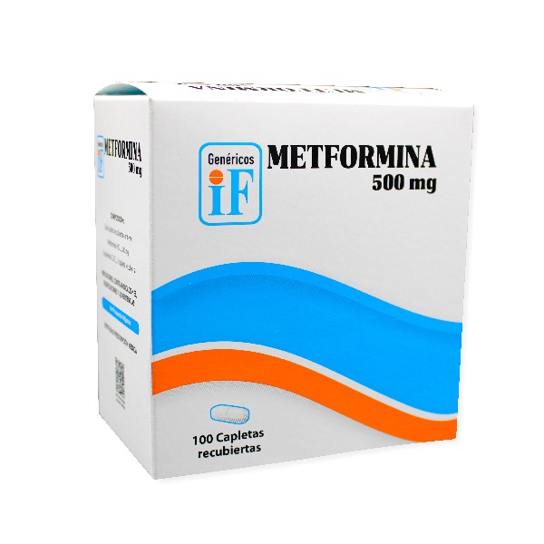 METFORMINA IF 500MG 100 CAPLETAS C/B (CADA BLISTER)