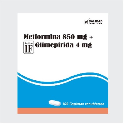 METFORMINA IF 850/4MG 100 CAPLETAS C/B (CADA BLISTER)