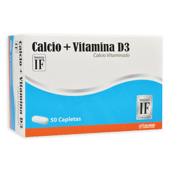 CALCIO + VITAMINA D3 IF 50 CAPLETAS C/B (CADA BLISTER)