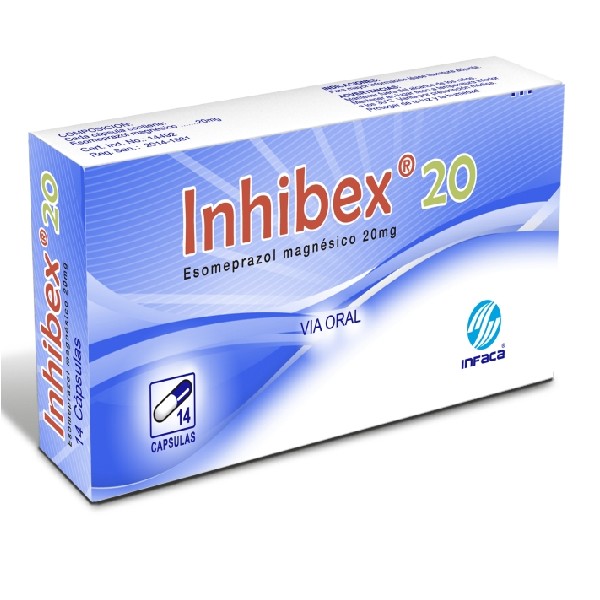 INHIBEX 20MG 14 CAPSULAS