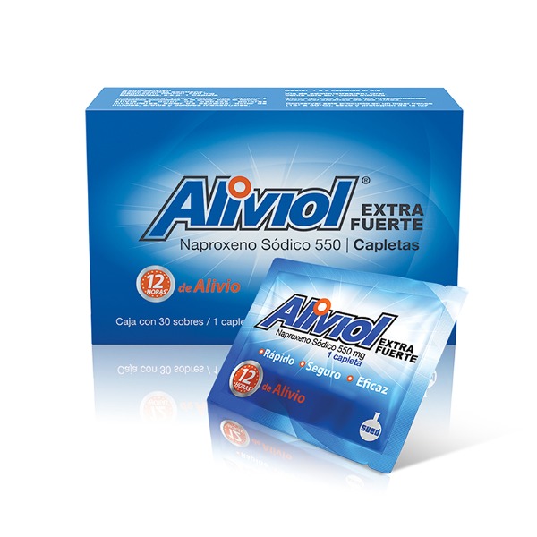 ALIVIOL 550MG 12 CAPLETAS