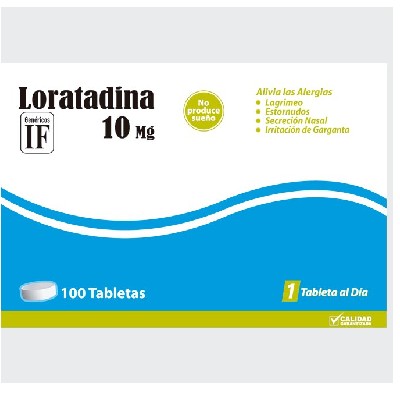 LORATADINA IF 10MG 100 TABLETAS C/B (CADA BLISTER)