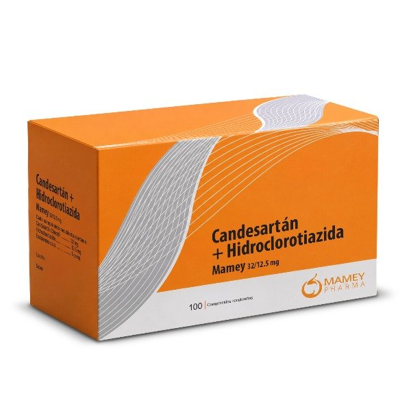 CANDESARTAN + HIDROCLOROTIAZIDA MAMEY 32/12.5MG 100 COMPRIMIDOS C/B (CADA BLISTER)
