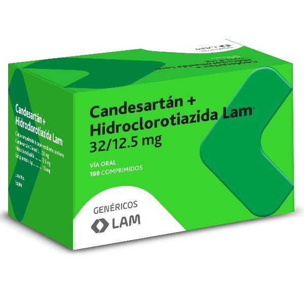 CANDESARTAN + HIDROCLOROTIAZIDA LAM 32/12.5MG 100 COMPRIMIDOS C/B (CADA BLISTER)