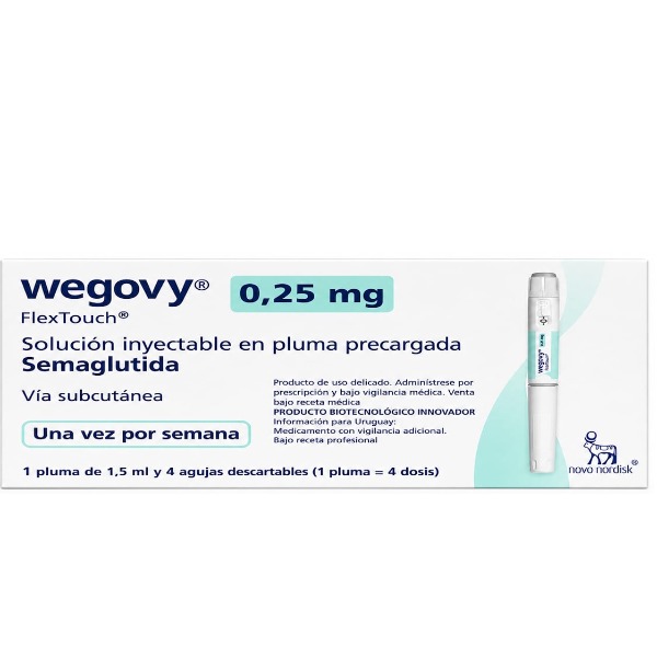 WEGOVY 0.25MG SOLUCION INYECTABLE PLUMA PRECARGADA 1.5ML (1 PLUMA=4 DOSIS)(AC)