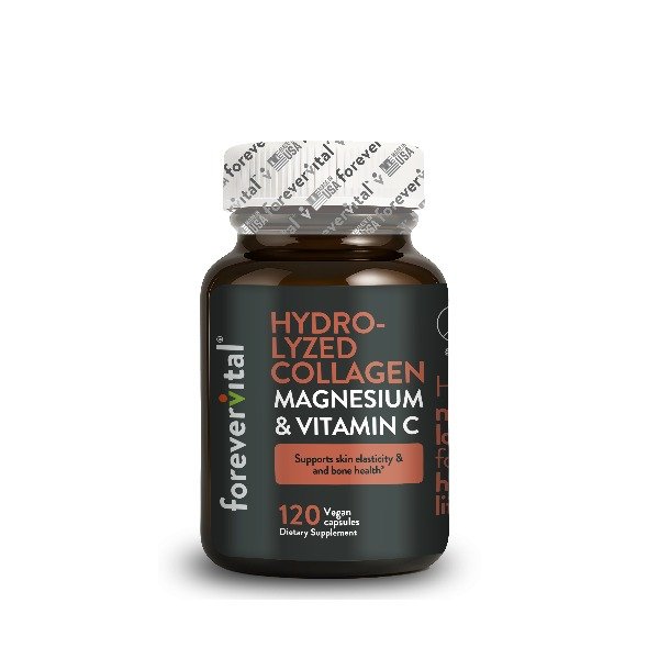 HYDROLIZED COLLAGEN MAGNESIUM & VITAMINA C FOREVERVITAL 120 CAPSULAS* (COLAGENO HIDROLIZADO, COLAGENO & VITAMINA C)
