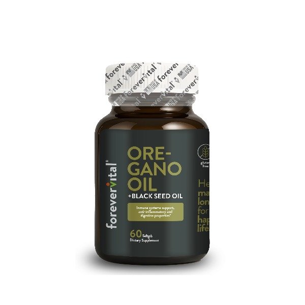 OREGANO OIL + BLACK SEED OIL FOREVERVITAL 60 SOFTGELS
