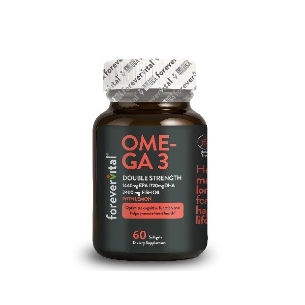 OMEGA 3 DOUBLE STRENGTH WITH LEMON FOREVERVITAL 60 SOFTGELS